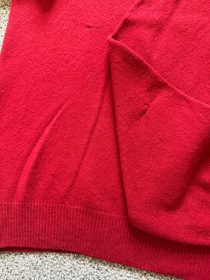 Large Gant Red Wool Knitted Jumper - Repaired/damaged