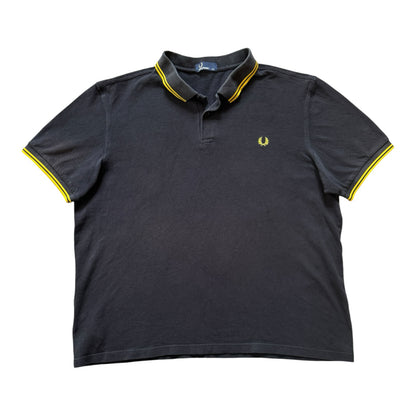 XXL Fred Perry Black and Yellow Polo Shirt