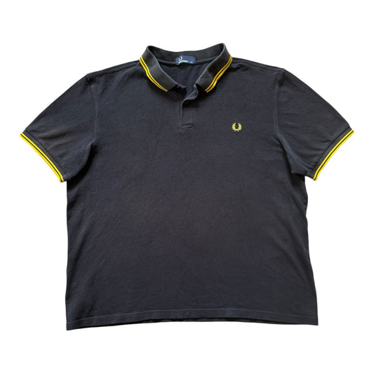 XXL Fred Perry Black and Yellow Polo Shirt