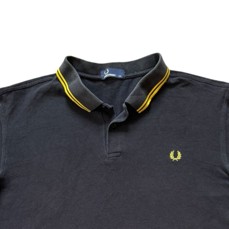 XXL Fred Perry Black and Yellow Polo Shirt