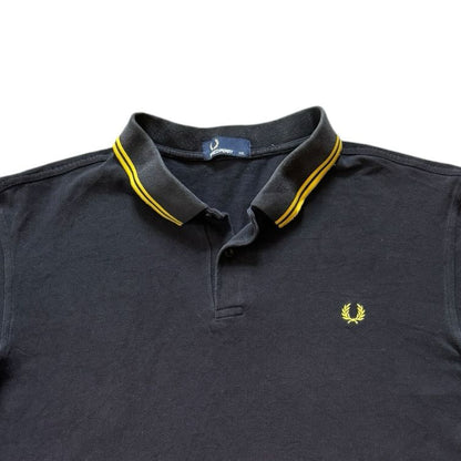 XXL Fred Perry Black and Yellow Polo Shirt