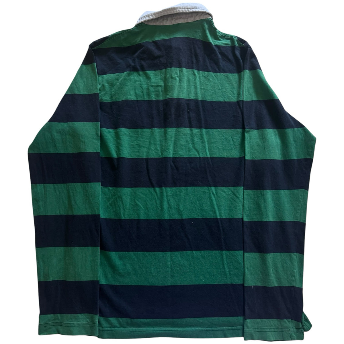 Medium Cropp Green and Navy Rugby Shirt