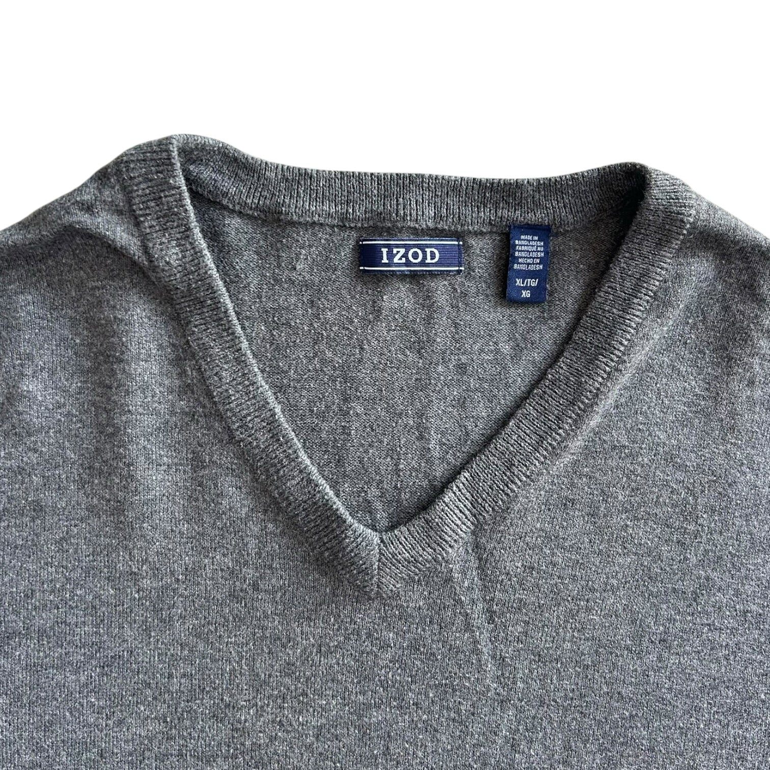Extra large Izod Grey V-Neck Jumper