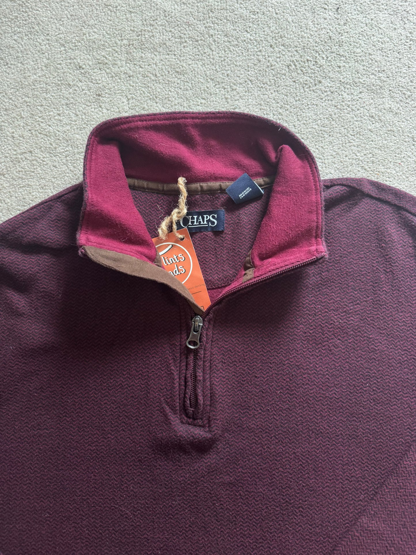 Extra large Chaps Purple Zig Zag Patterned 1/4 Zip