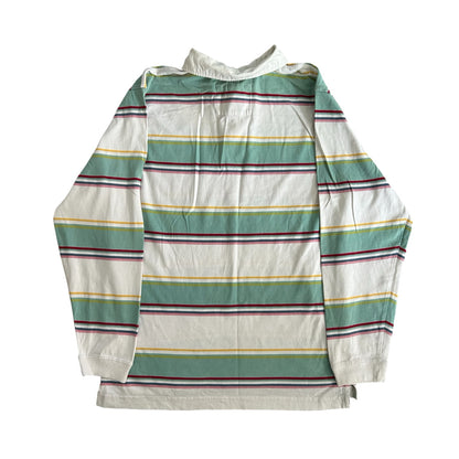 Aged 12 Throttleman Green and White Rugby Shirt