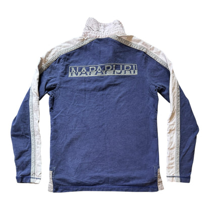Small Napapijri Blue Glacialpine Lodge Nagano Rugby Shirt