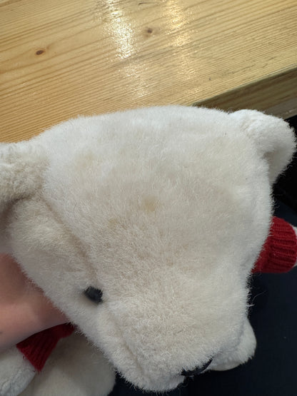 Ralph Lauren White Teddy Bear With Red Polo 2000 Jumper