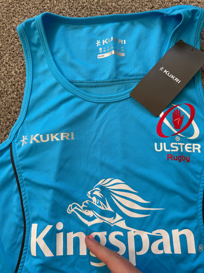 Woman's UK 16 Kukri Blue Ulster Rugby Vest BNWT