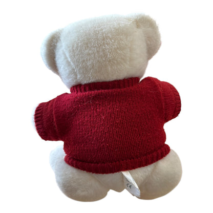 Ralph Lauren White Teddy Bear With Red Polo 2000 Jumper