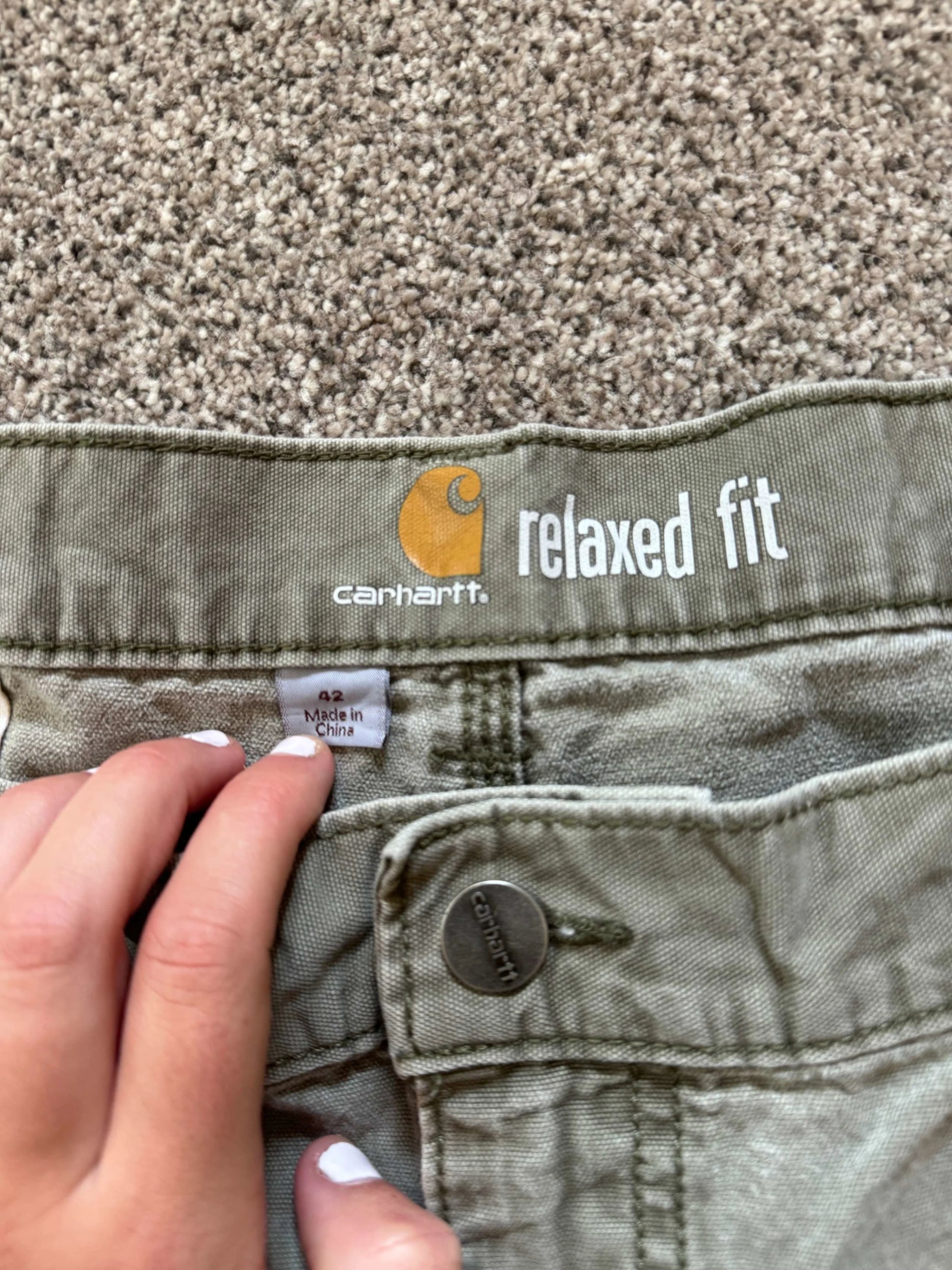 42" Carhartt Beige Cargo Shorts