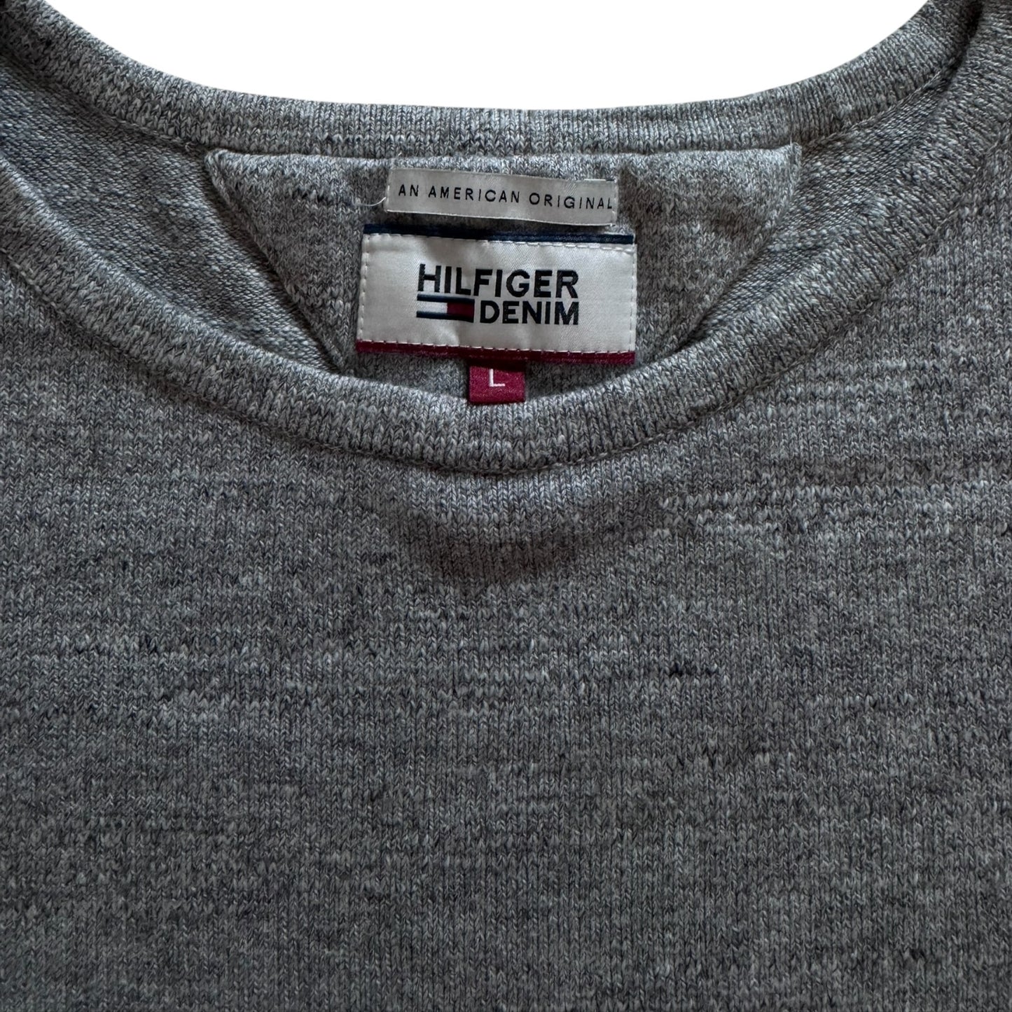 Large Tommy Hilfiger Grey Knitted Jumper
