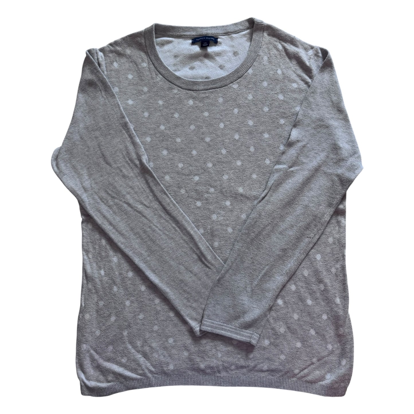 Women’s Large Tommy Hilfiger Grey Polka Dot Knitted Jumper