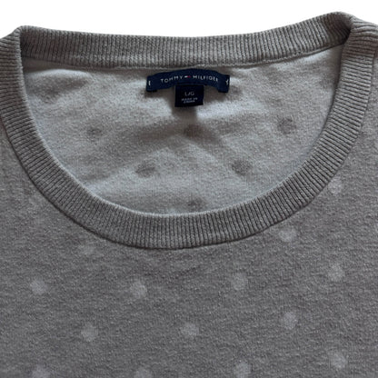 Women’s Large Tommy Hilfiger Grey Polka Dot Knitted Jumper