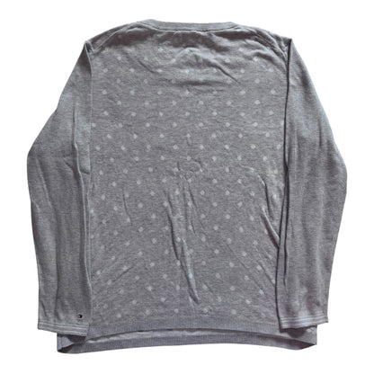 Women’s Large Tommy Hilfiger Grey Polka Dot Knitted Jumper