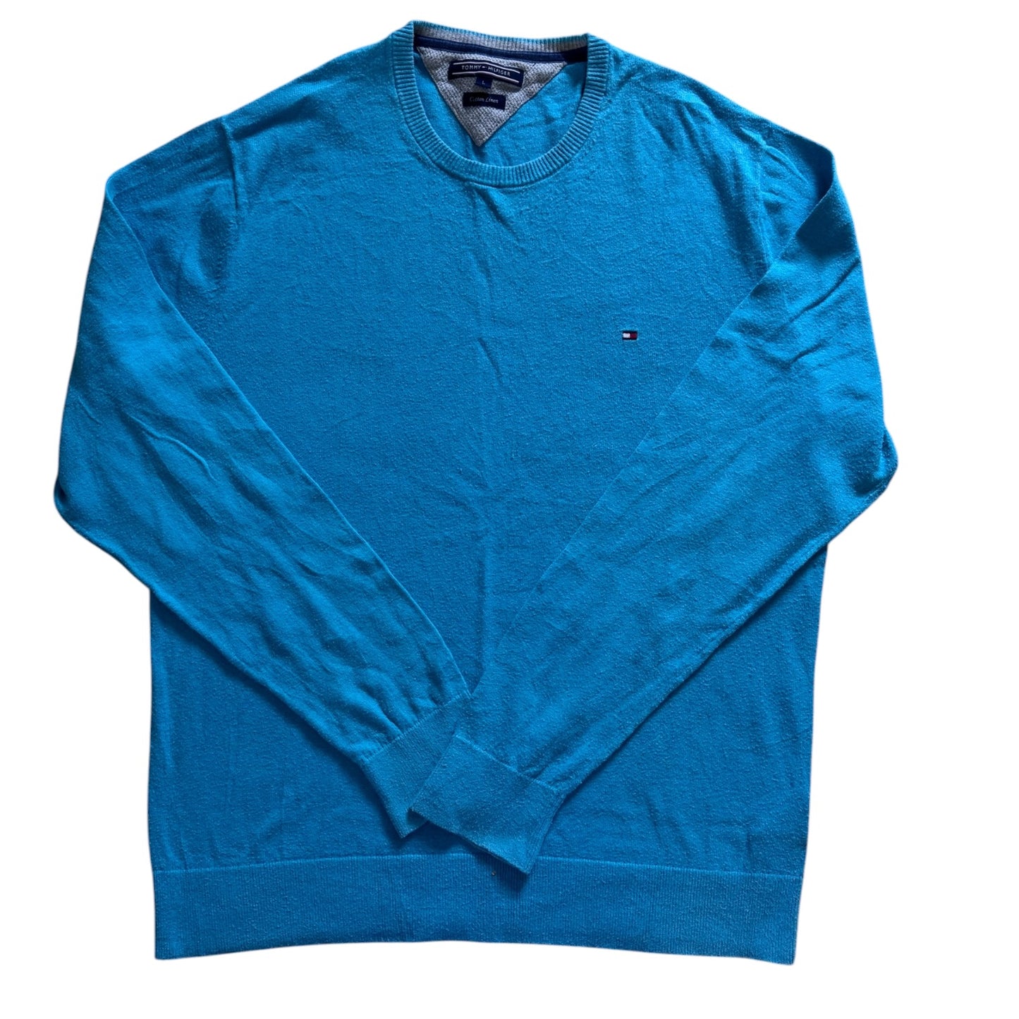 Large Tommy Hilfiger Blue Knitted Jumper