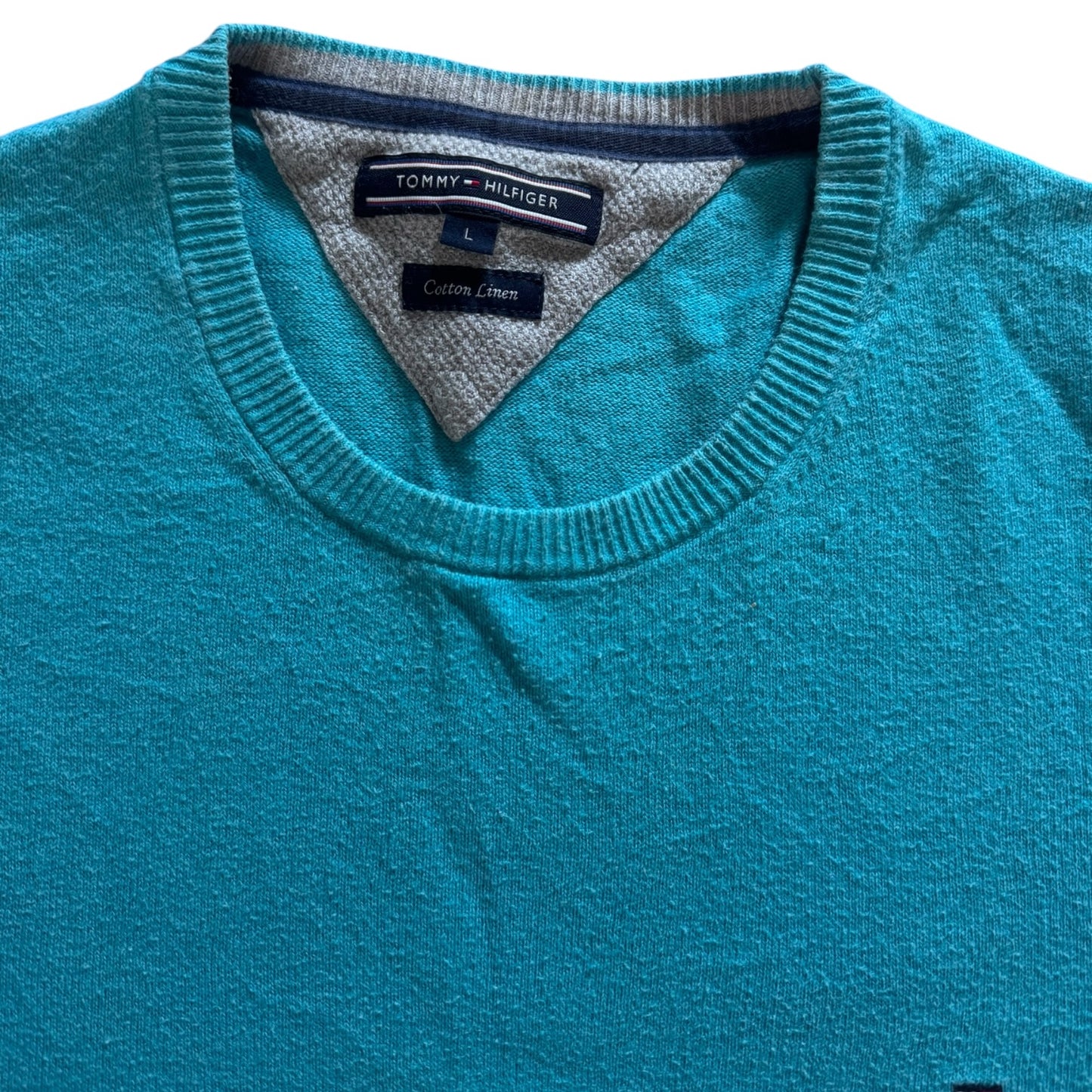 Large Tommy Hilfiger Blue Knitted Jumper