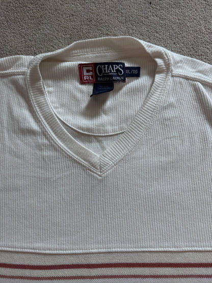 Extra Large Chaps White T-Shirt