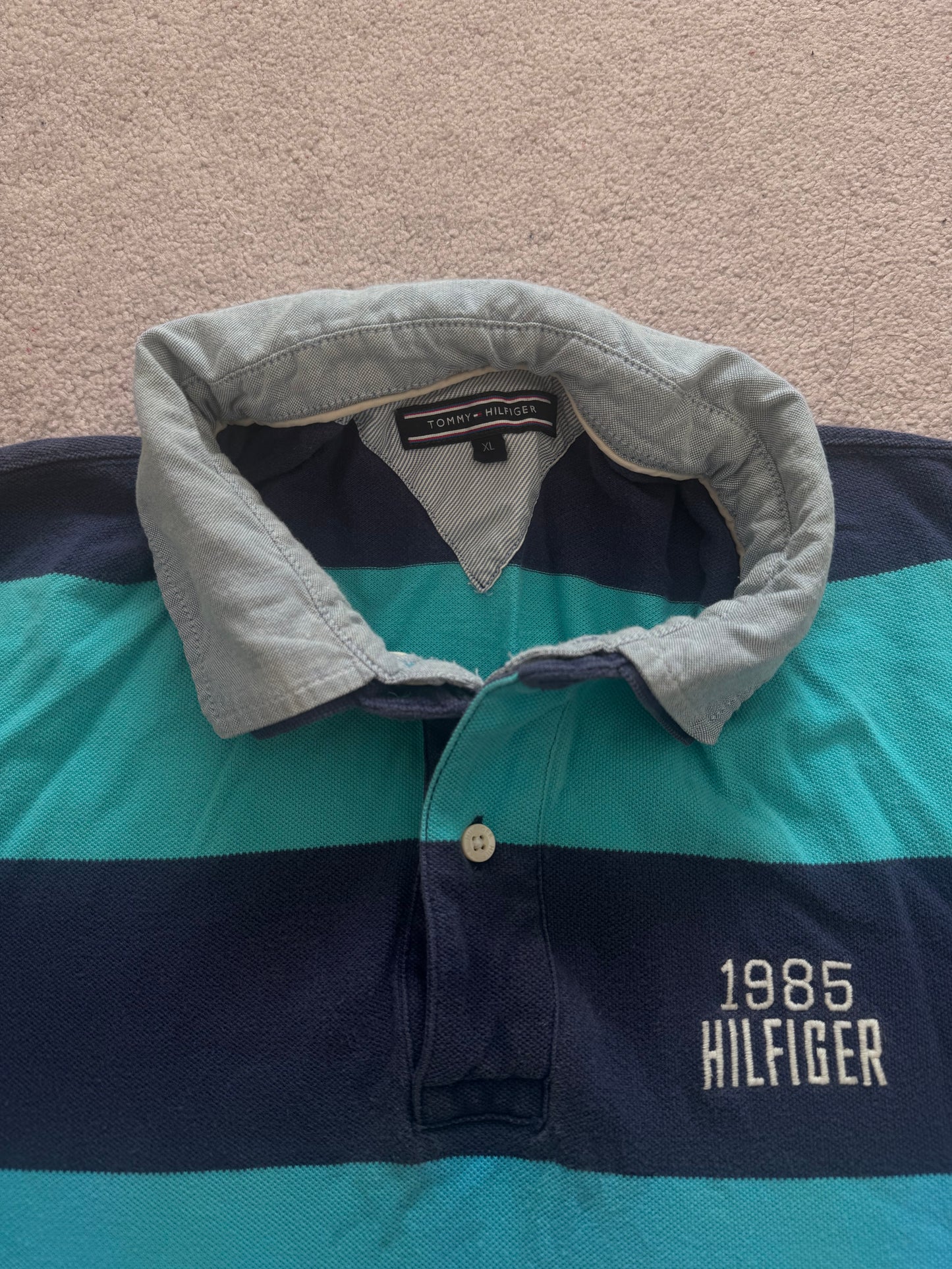 Extra Large Tommy Hilfiger Striped Polo Shirt