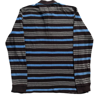 Large Chaps Blue Striped Rugby Shirt