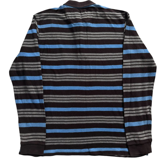 Large Chaps Blue Striped Rugby Shirt