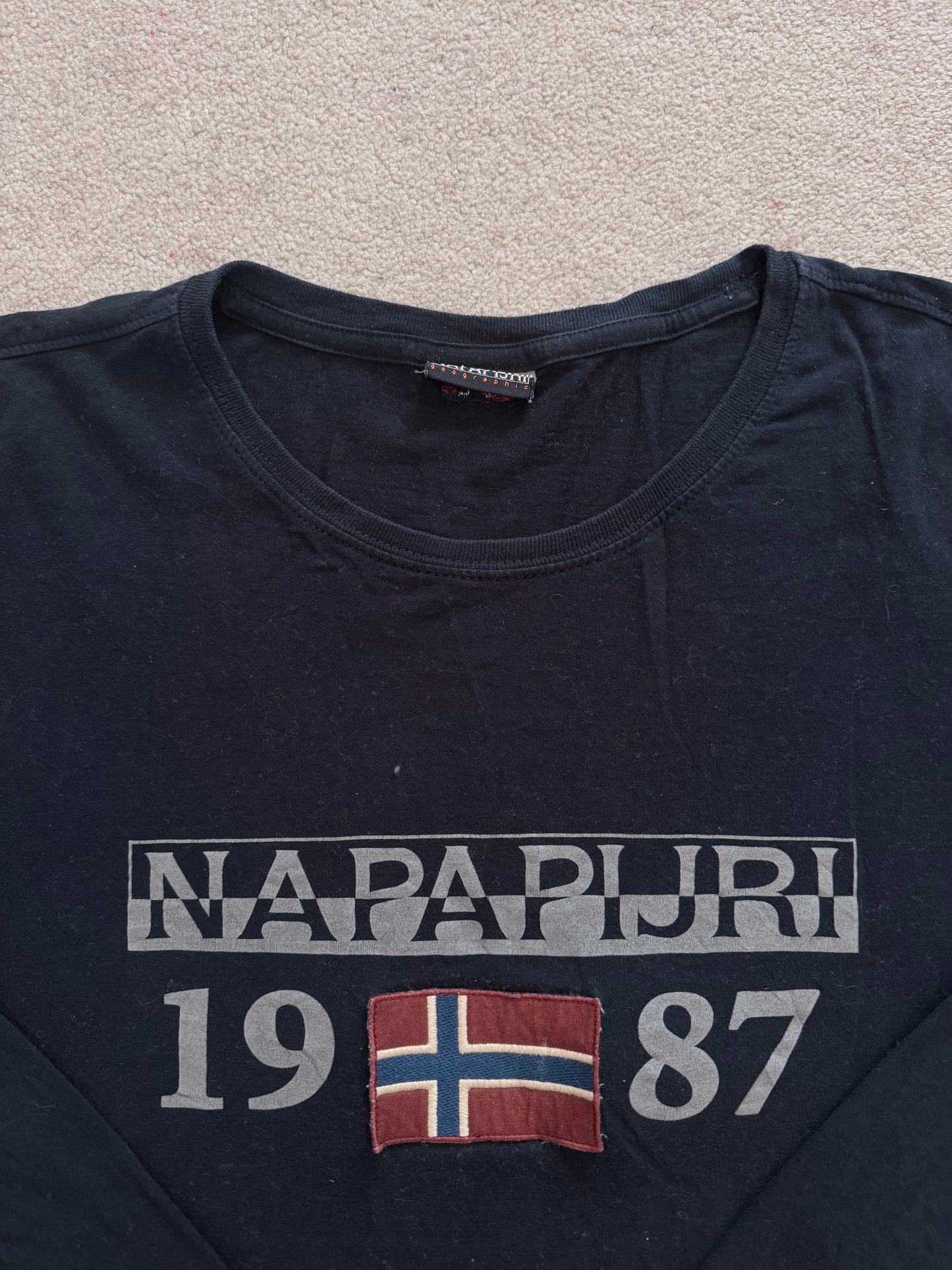 Small Napapijri Navy Long Sleeved Shirt
