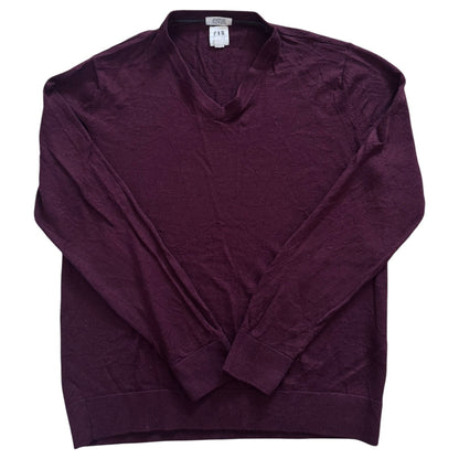 Small GAP Burgundy V-Neck Knitted Jumper