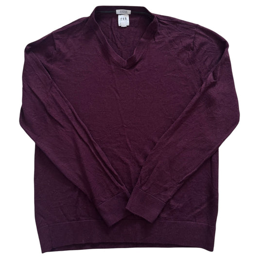 Small GAP Burgundy V-Neck Knitted Jumper