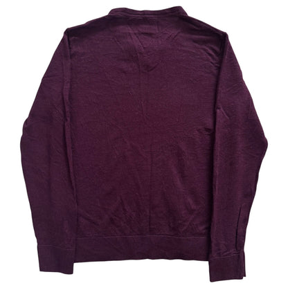 Small GAP Burgundy V-Neck Knitted Jumper