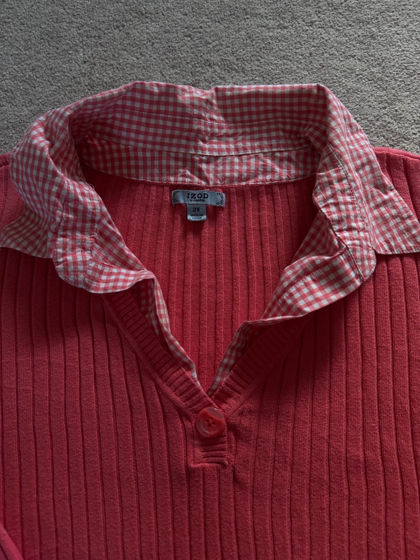 Women’s XXL IZOD Pink Knitted Jumper