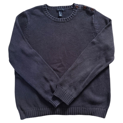 Women’s Large Lands’ End Navy Thick Knitted Jumper