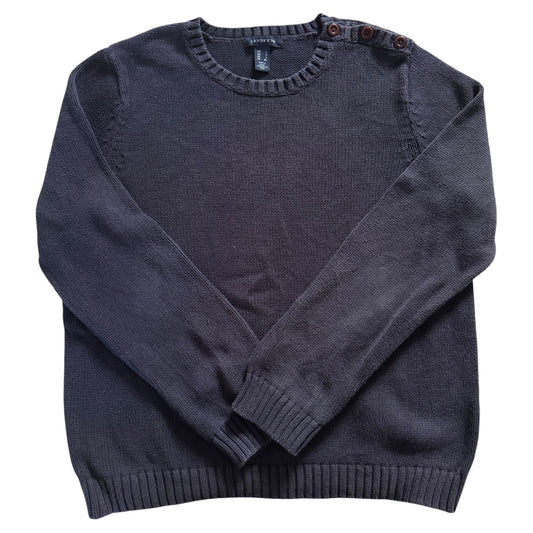 Women’s Large Lands’ End Navy Thick Knitted Jumper