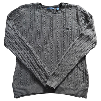 Women’s Large IZOD Grey Cable Knit Jumper