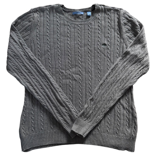 Women’s Large IZOD Grey Cable Knit Jumper