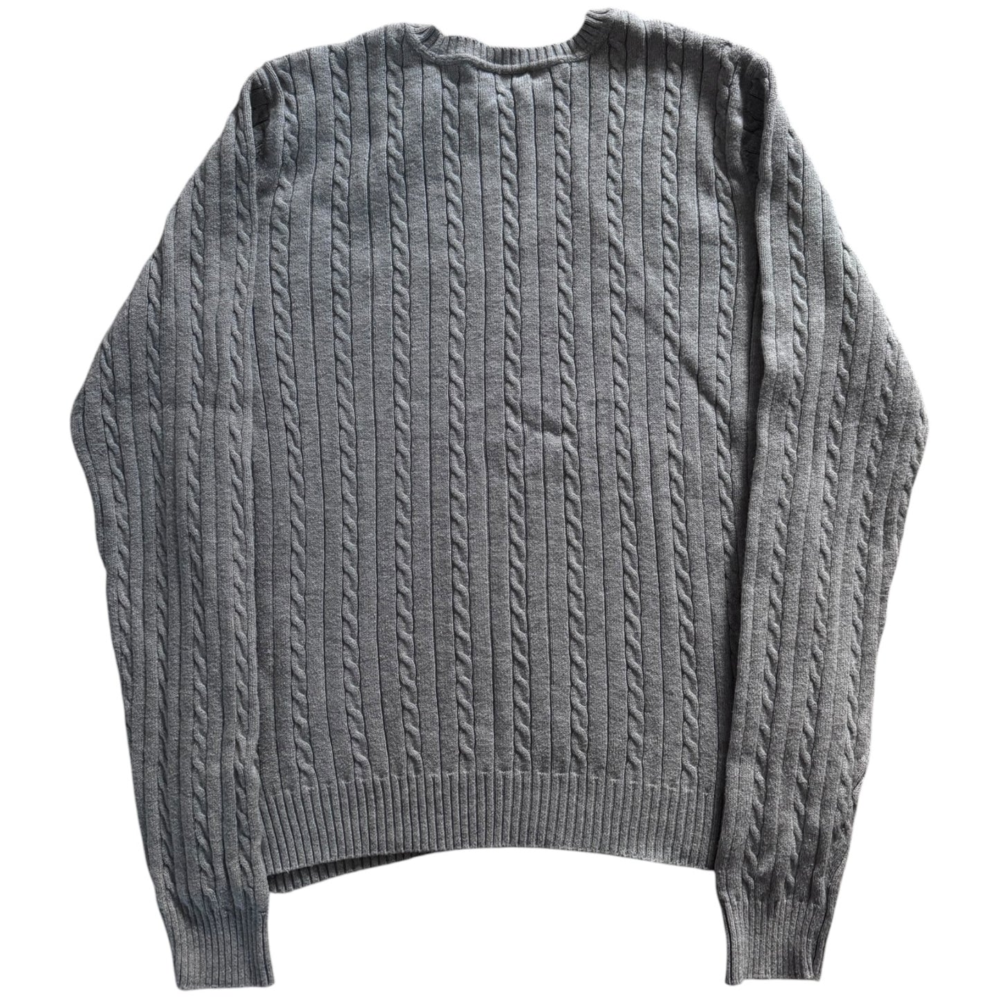 Women’s Large IZOD Grey Cable Knit Jumper
