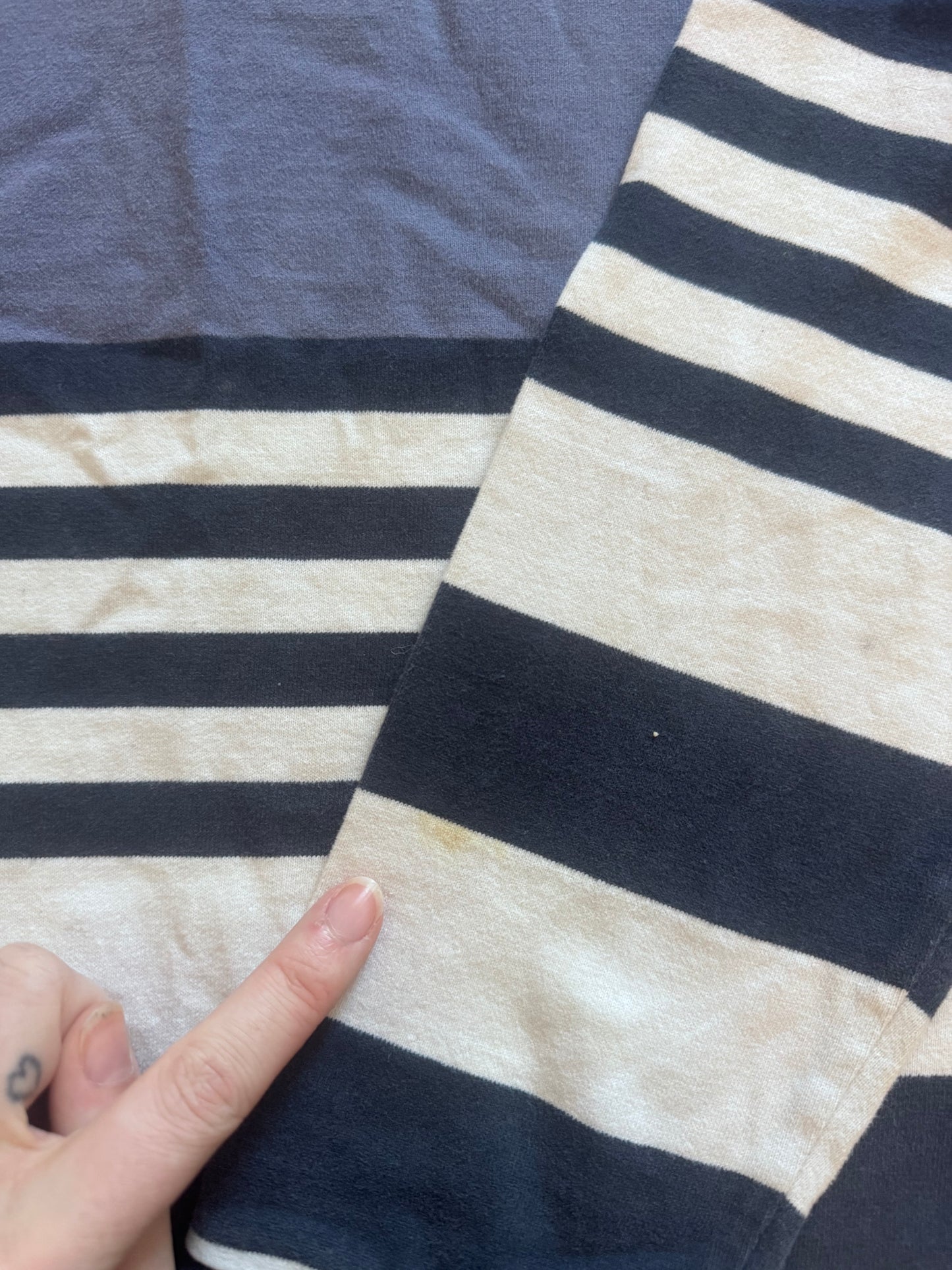 Small To Reach A Port We Must Sail Navy Striped Rugby Shirt