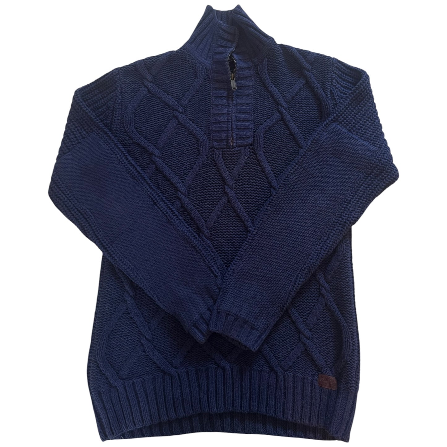 Medium Tommy Hilfiger Navy Thick Knitted 1/4 Zip