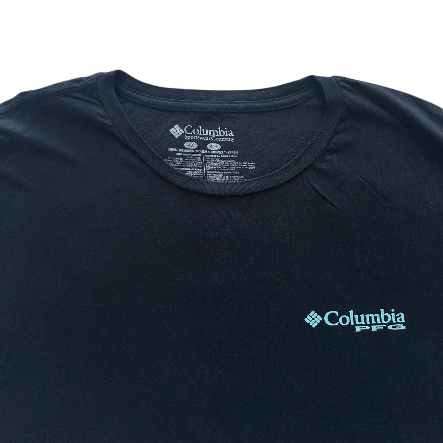 4XL Columbia Black PFG T-Shirt