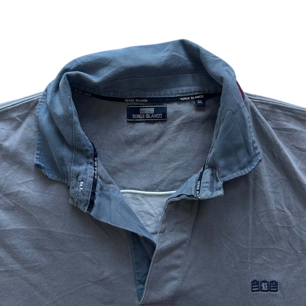 3XL Serge Blanco Grey Rugby Shirt