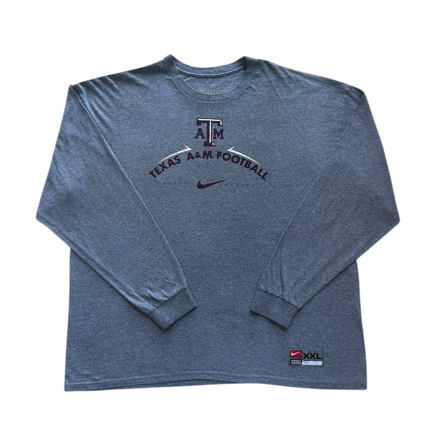 XXL Nike Grey Texas Long Sleeved T-Shirt