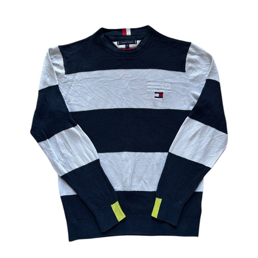 Medium Tommy Hilfiger Navy and White Sweatshirt