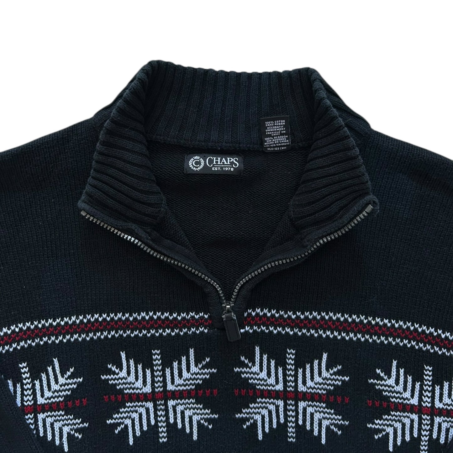 XXL Chaps Black 1/4 Zip