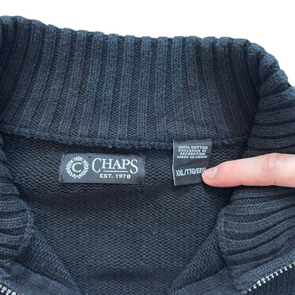 XXL Chaps Black 1/4 Zip