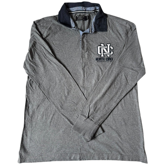 Medium Reserved Apparel & Co Grey Rugby Shirt
