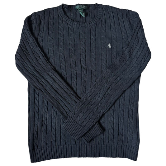 Women’s Small Ralph Lauren Black Cable Knit Jumper