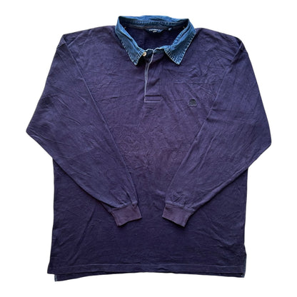 XXL Springfield Navy Long Sleeved Polo Shirt