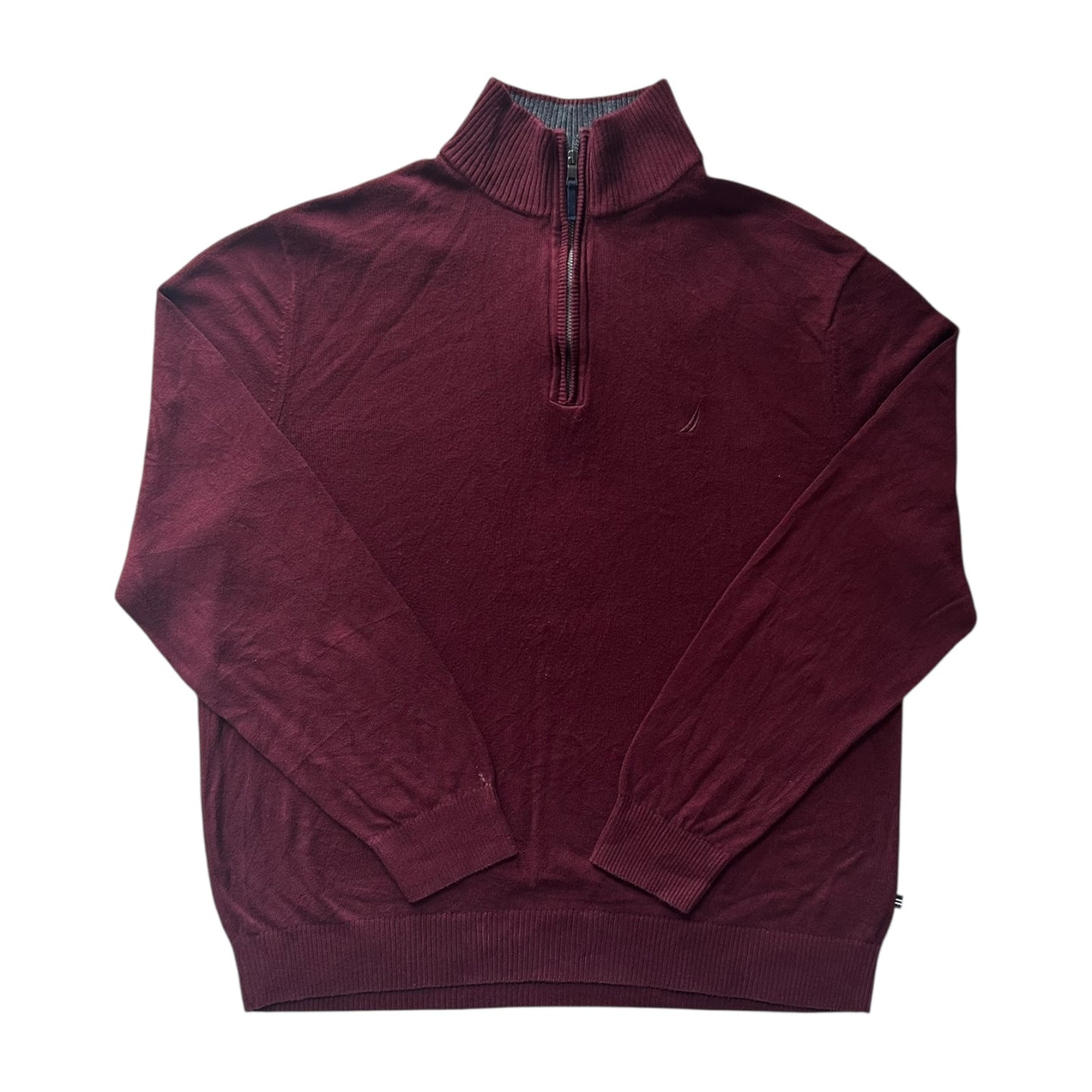 Extra Large Nautica Burgundy 1/4 Zip
