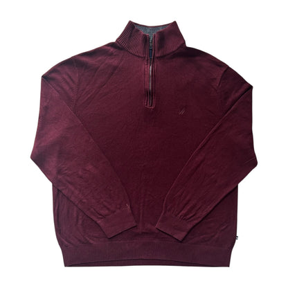 Extra Large Nautica Burgundy 1/4 Zip