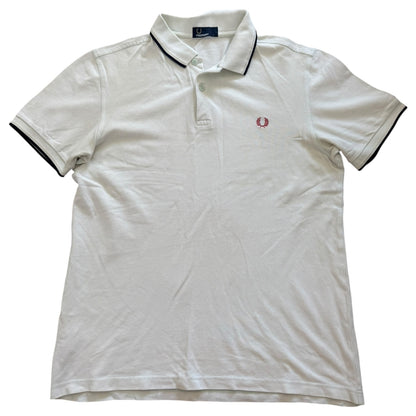 Large Fred Perry White Polo Shirt