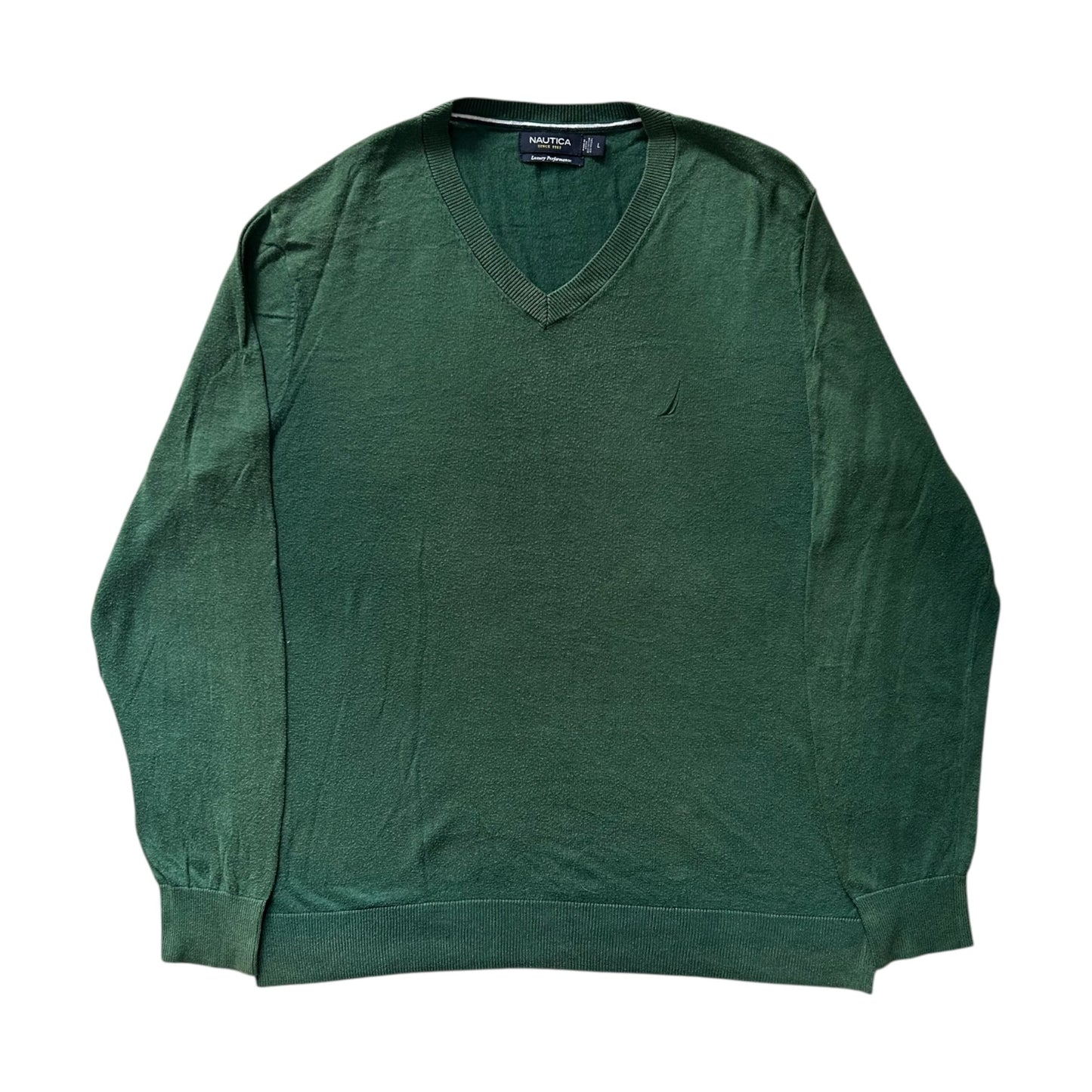 Large Nautica Green Knitted Jumper