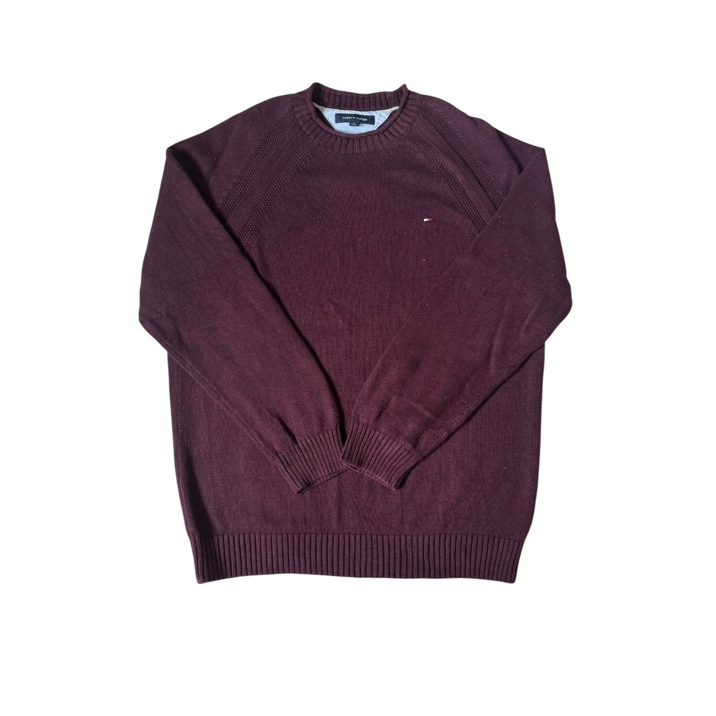 Extra Large Tommy Hilfiger Burgundy Knitted Jumper